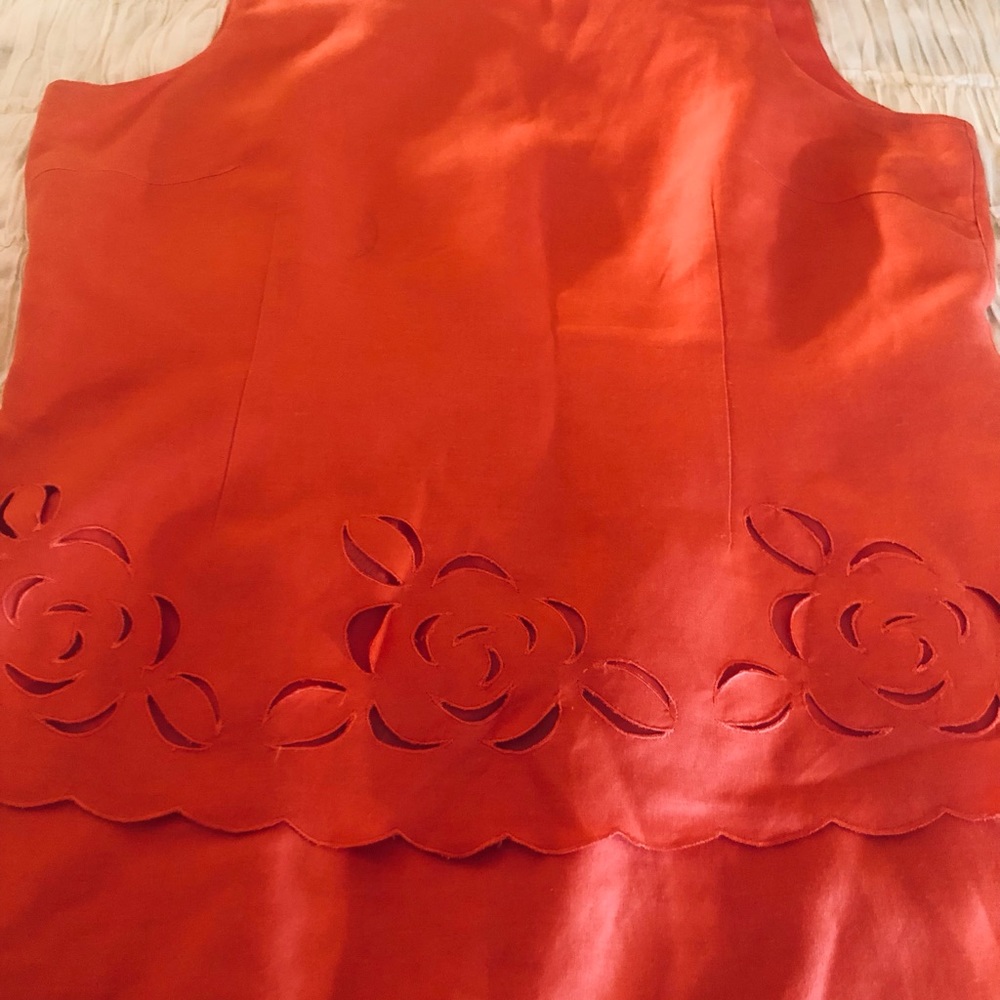 Beautiful Coral Linen Long Wrap Around Skirt Set